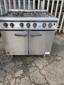 Falcon NAT Six Burner Cooker on Adjustable Leg, with Gas Hose