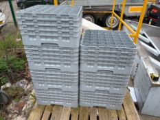 Grey Plastic Glass Wash Holders x7