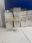 4x Glass candle holder / vase