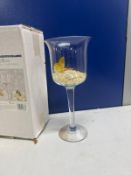 4 x Glass candle holder holders