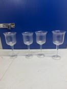 4x Glass candle holder / vase
