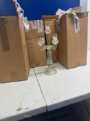 5 x glass candle holders