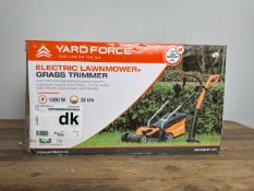 Yardforce EM U32 & ET U24 Lawnmower and Strimmer Set