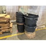 Black Plastic Bins x9