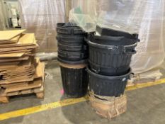 Black Plastic Bins x9
