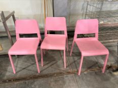 Pink Plastic Chairs x3