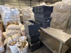 Grey Plastic Tote Boxes x5