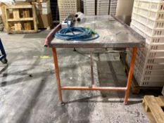 Orange Frame Stainless Steel Table