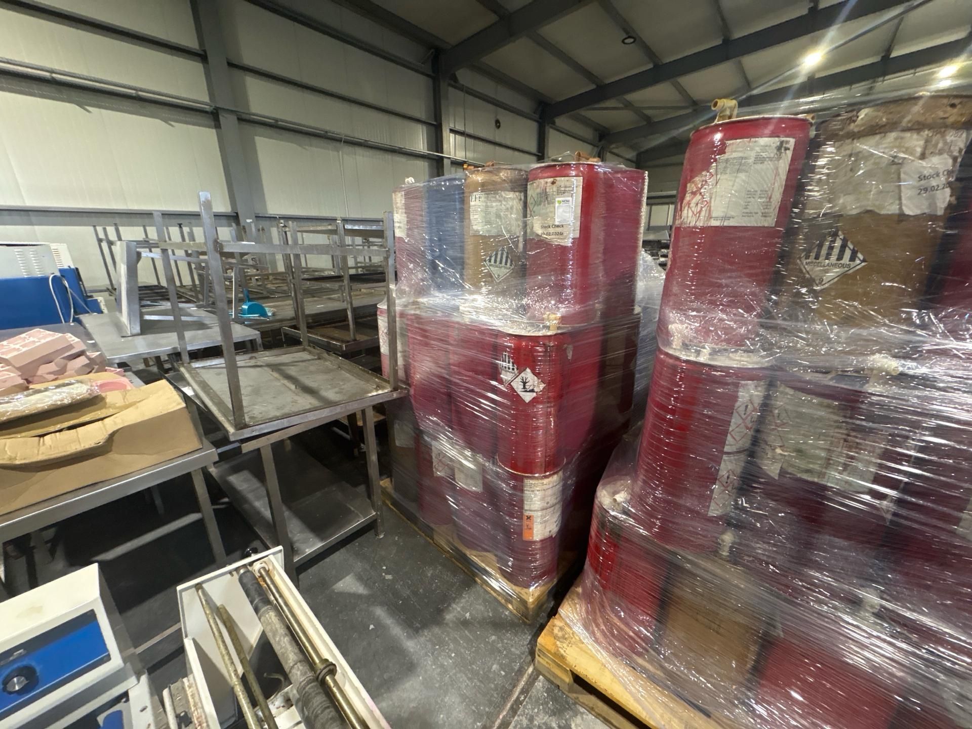 Pallet of Drums of Cosmetic Fragrances