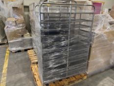 Metal Shelves with Trays x2
