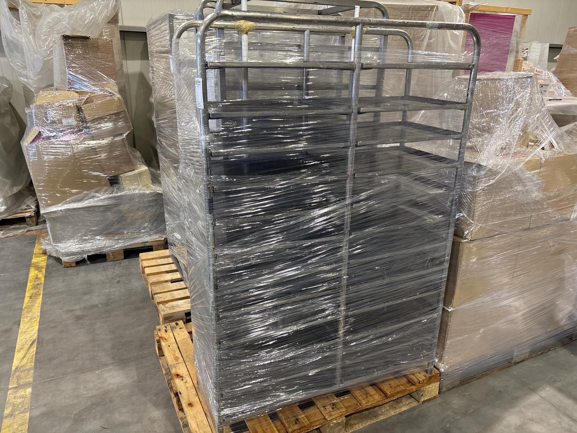 Metal Shelves with Trays x2
