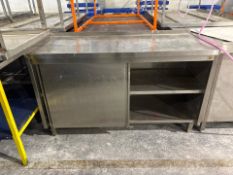 Stainless Steel Counter with Sliding Doors