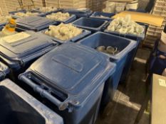 5 x Blue Warehouse Bins With Spherical Moulds Inside