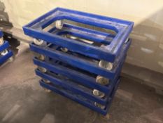 5 x Stackable Blue Warehouse Dollys