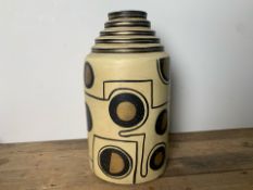 Clay Geometric Hand Painted Vase