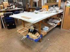 Wooden Work Table, No Reserve