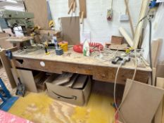 Wooden Work Bench, No Reserve