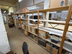5 Bays of Wooden Storage Shelves, No Reserve