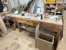 Wooden Work Bench, No Reserve