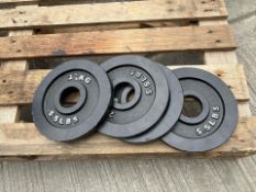 2.5kg Unbranded Metal Plates x4, No Reserve