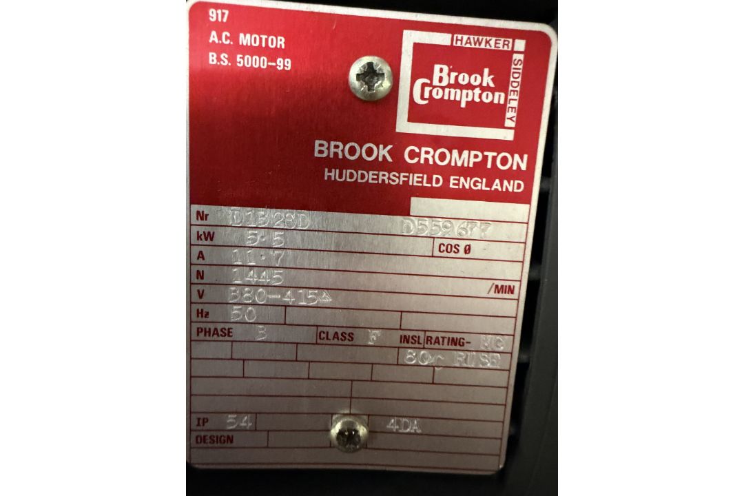 Brook Crompton 3 Phase AC Motor - Image 2 of 2