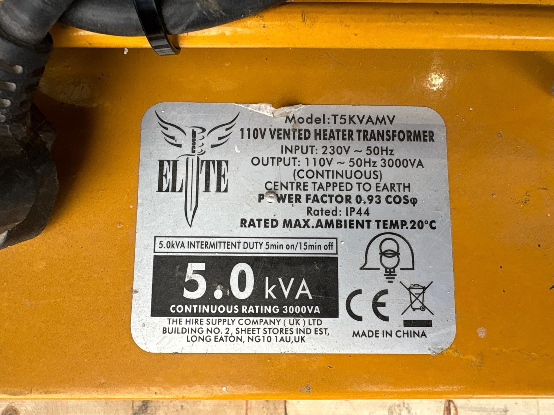 Elite 5.0 KVA 110V Vented Heater Transformer THX7562 - Image 6 of 6