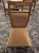 Pair of Leather Cream Fabric Chairs, without Arms, CRIB 5 (Fire Rated) - No Reserve
