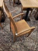 Job Lot of 16 x Brown Fabric Chairs, with Arms, CRIB 5 (Fire Rated) - No Reserve