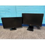 HP EliteDisplay E201 Monitor x2