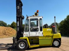 Clark 7.5 Tonne Gas (LPG) Forklift Truck – Side Shift, Full Cab (1992)