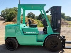 Mitsubishi 4.0 Tonne Diesel Forklift, Triple Mast, 4.7m Lift, Side Shift, Low Hours (2006), 4753 Hrs