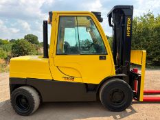 Hyster Fortens 5.0 Tonne Diesel Forklift, 8406 Hrs Triple Mast, 5m Lift, Side Shift, Full Cab (2017)