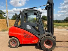 Linde H50D 5.0 Tonne Diesel Forklift Truck, Full Cab, Twin Front Wheels, 6436 Hours
