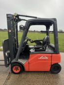 2008 Linde 1.6 Tonne Electric Forklift, Container Spec, 4.6m Mast with Side Shift
