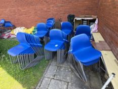 Job Lot Of Blue Plastic Chairs