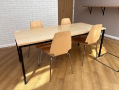 Wooden Table And 4x Chairs