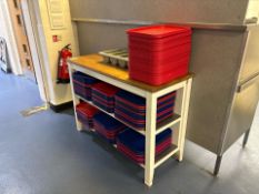Wooden Table With Trays
