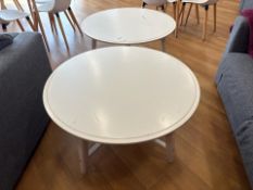 Circular Wooden Tables x2