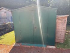 Green Metal Shed