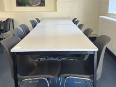 2 Canteen Tables And 10 Chairs