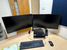 HP Desktop PC With 2 Monitors