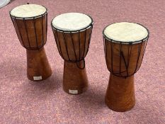 3x Djembe Drums
