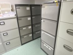 3 x Escoline Grey 4 Drawer Filing Cabinets