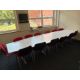 Conference Table With 12 Red Chairs - Image 2 of 6