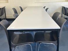 2 Canteen Tables And 8 Chairs