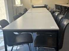 2 Canteen Tables And 12 Chairs