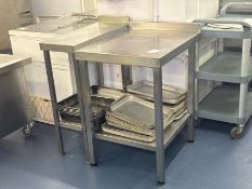 Pair Of Stainless Steel Tables