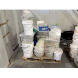 Pallet of Assorted Plastic Tubs