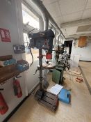 Vintage Cast Iron Pedestal Pillar Drill – Heavy Duty, NVR Fitted