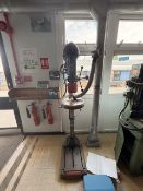 Union Pedestal Pillar Drill – Blue/Grey, Red Accents, Dust Extraction Fitted, No Reserve
